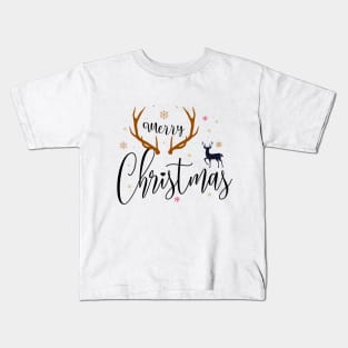 Reindeer Merry Christmas Kids T-Shirt